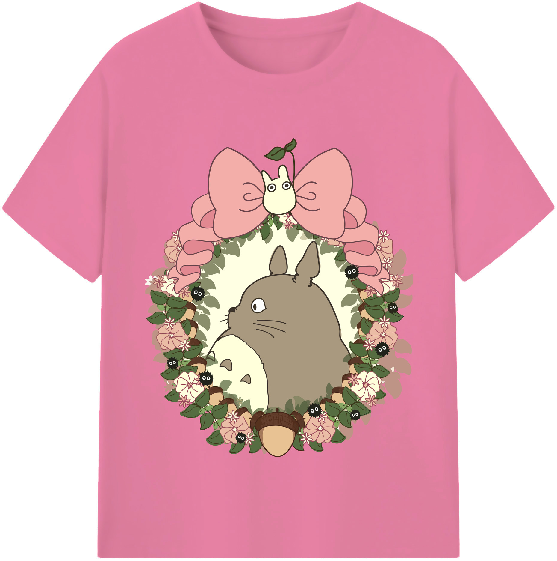 （画像用） となりのトトロ 草壁メイ 草壁サツキ My Neighbor Totoro Satsuki Kusakabe Mei Kusakabe 綿100％半袖Tシャツ（フロントプリント）